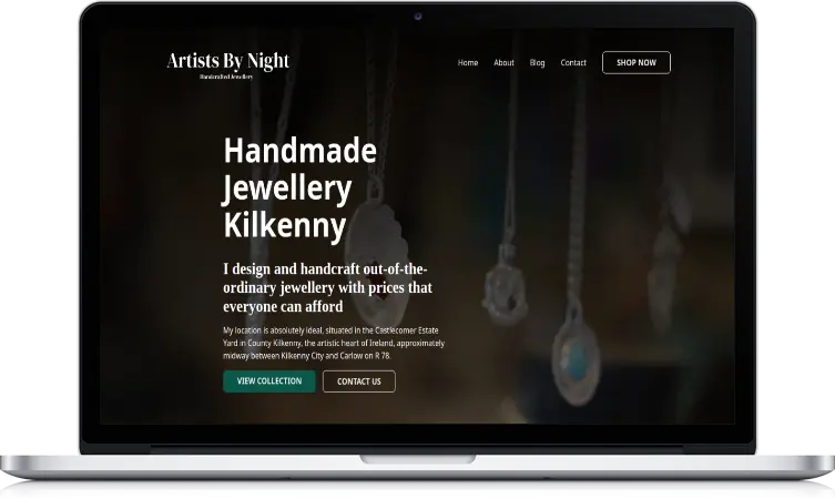 screenshot of Jewellers website