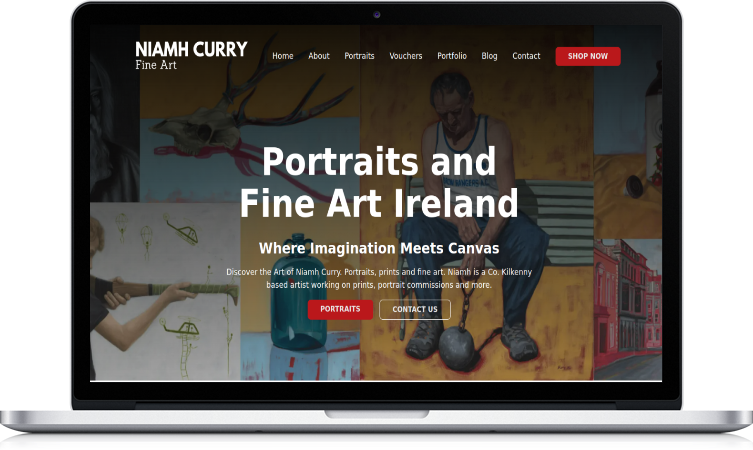 screenshot of Niamh Curry Art website
