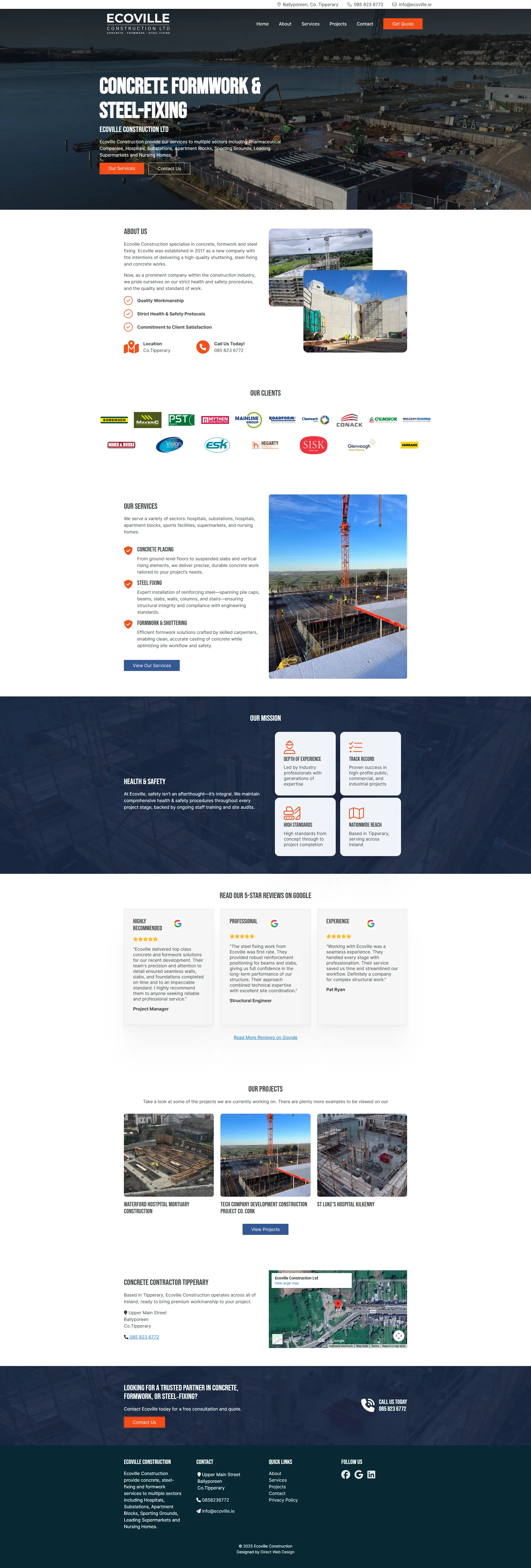 screenshot of Ecoville Construction Ltd Website