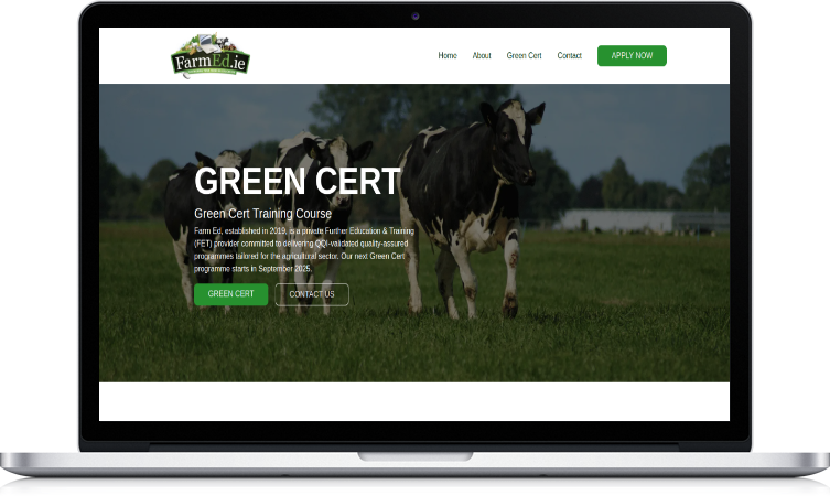 screenshot of Farm Ed website