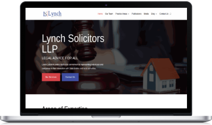 screenshot of a solicitor website