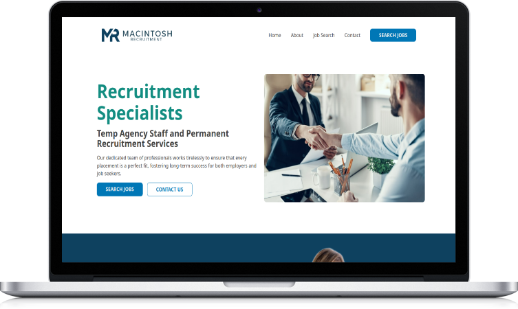 screenshot of Macintosh Recruitment website