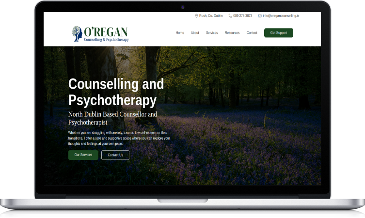 screenshot of Counselling and Psychotherapy Website