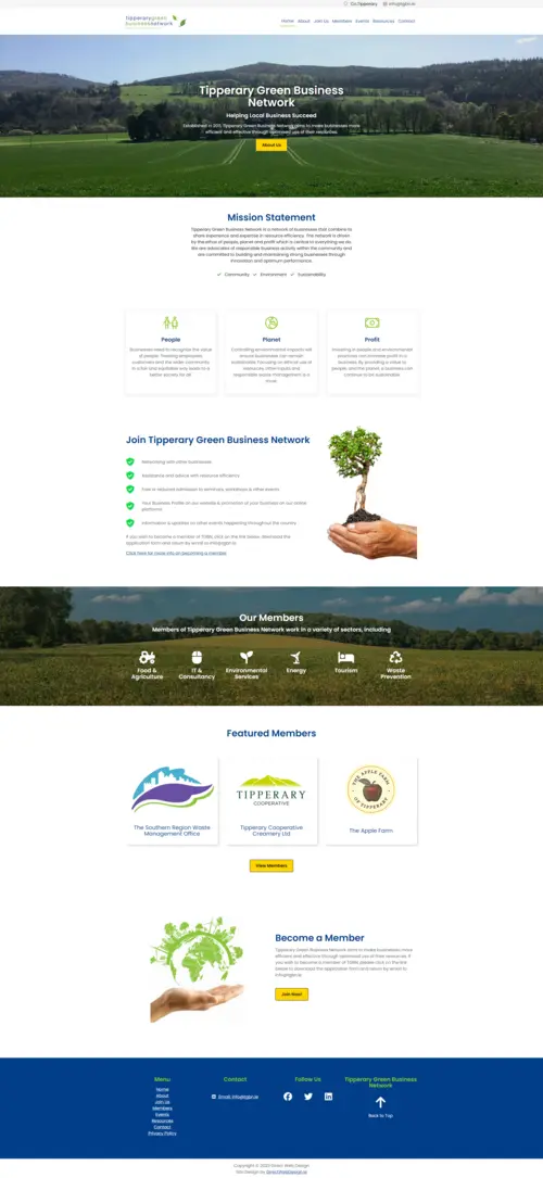 Screen shot of TGBN.ie website